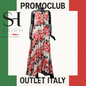 Дълга рокля Saiph,  цвят корал, размер L, 100% вискоза, Италия